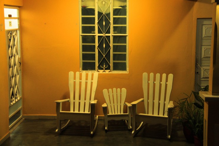 Goldi-porch and the three rocking chairs.